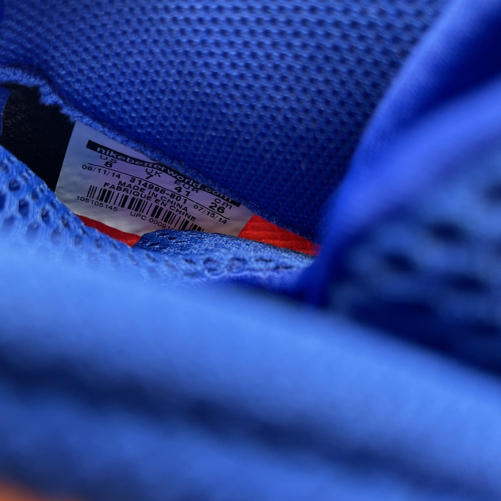 Size 8 - Nike Air Foamposite One Knicks Orange Blue Suede Leather (314996-801)