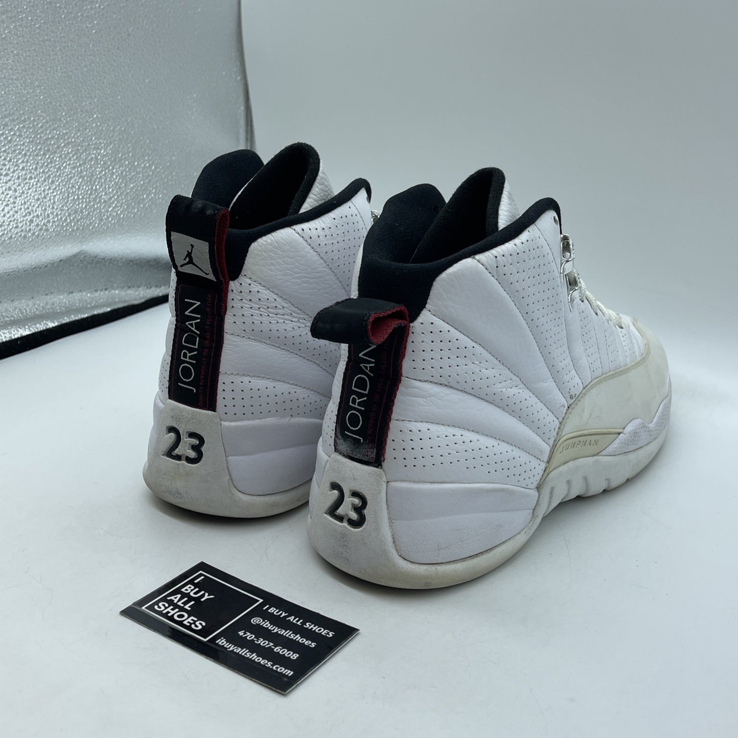 Size 13 - Air Jordan 12 Retro Rising Sun White Black Leather (130690-163)