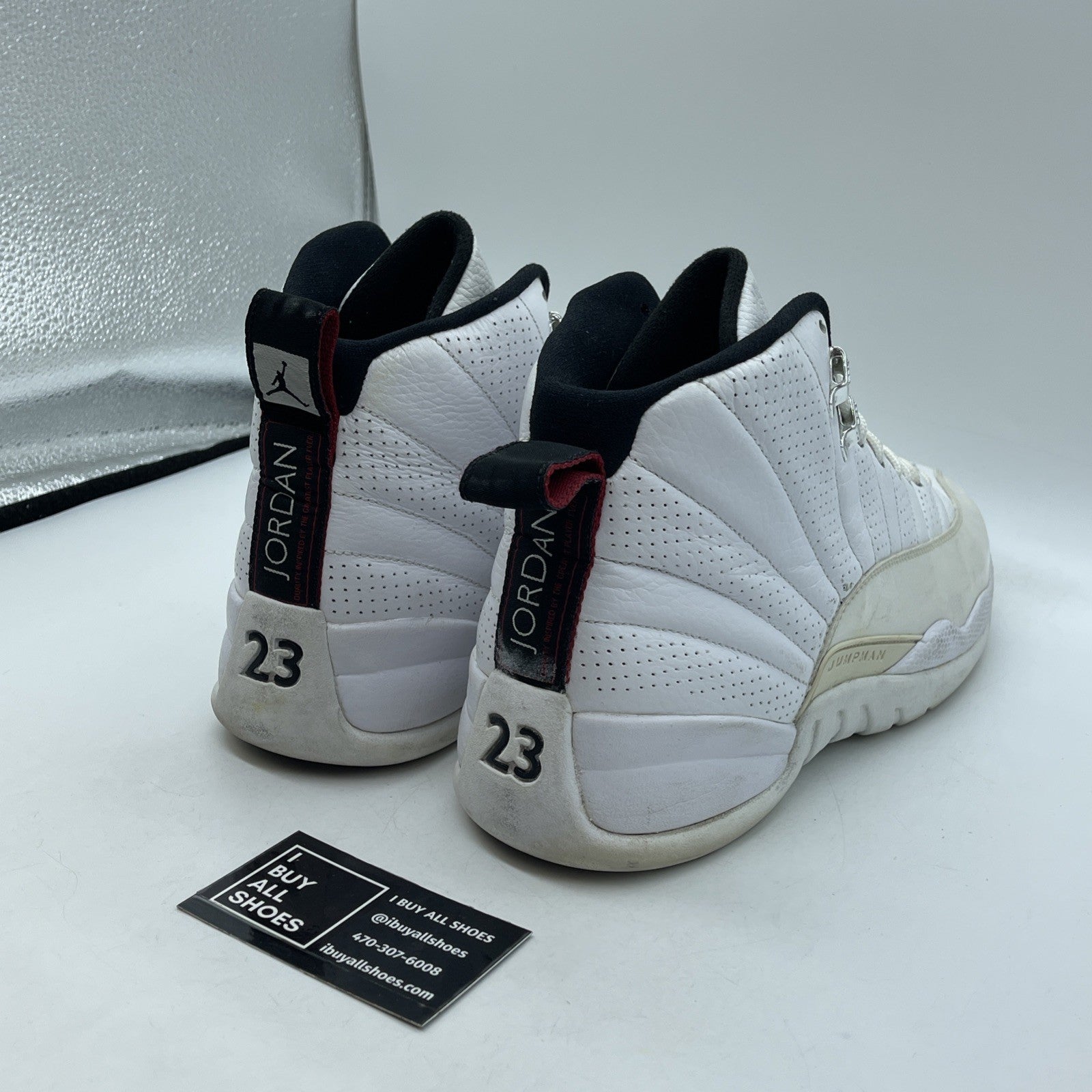 Size 13 - Air Jordan 12 Retro Rising Sun White Black Leather (130690-163)