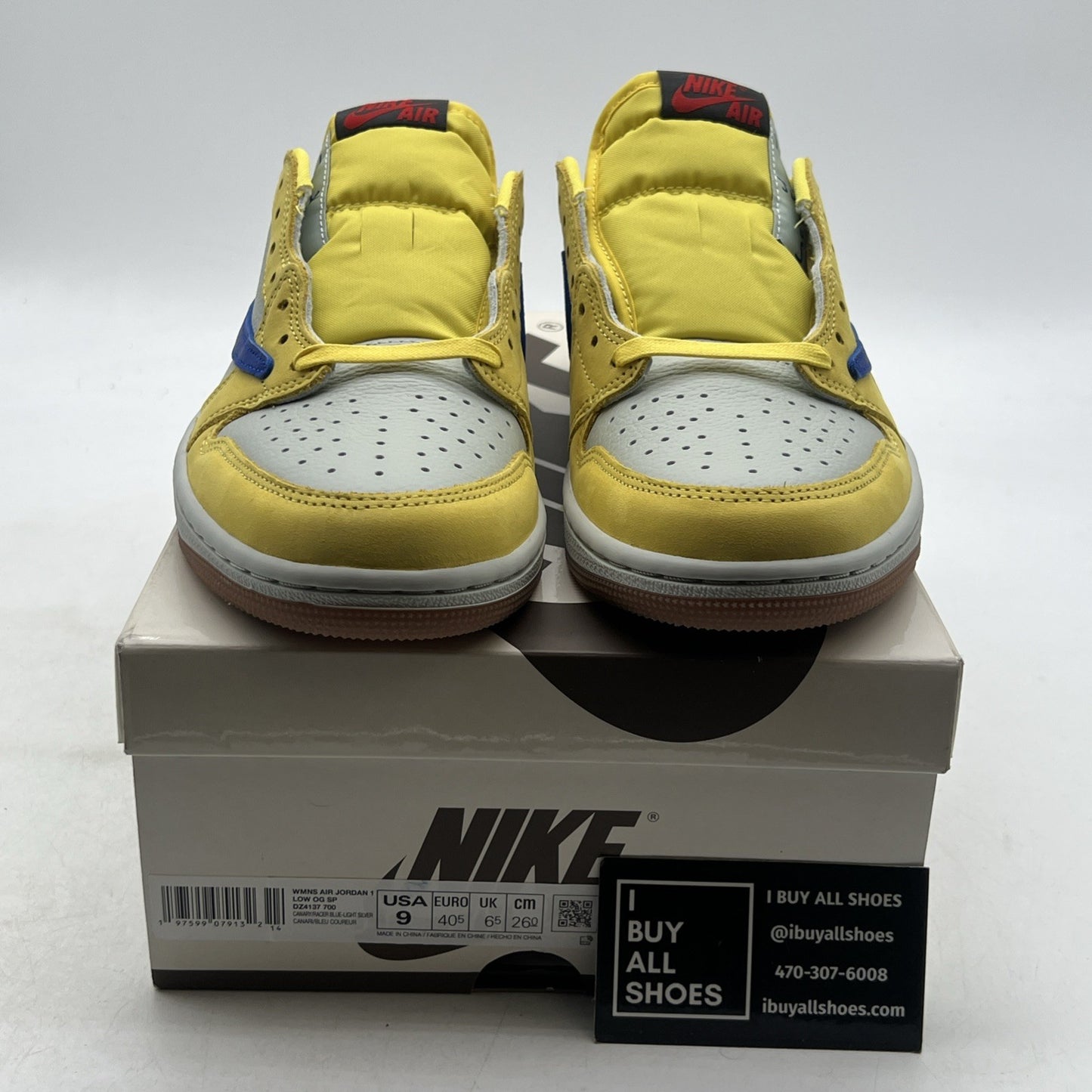 Size 9 - Travis Scott x Air Jordan 1 Retro OG SP Low Canary W (DZ4137-700)