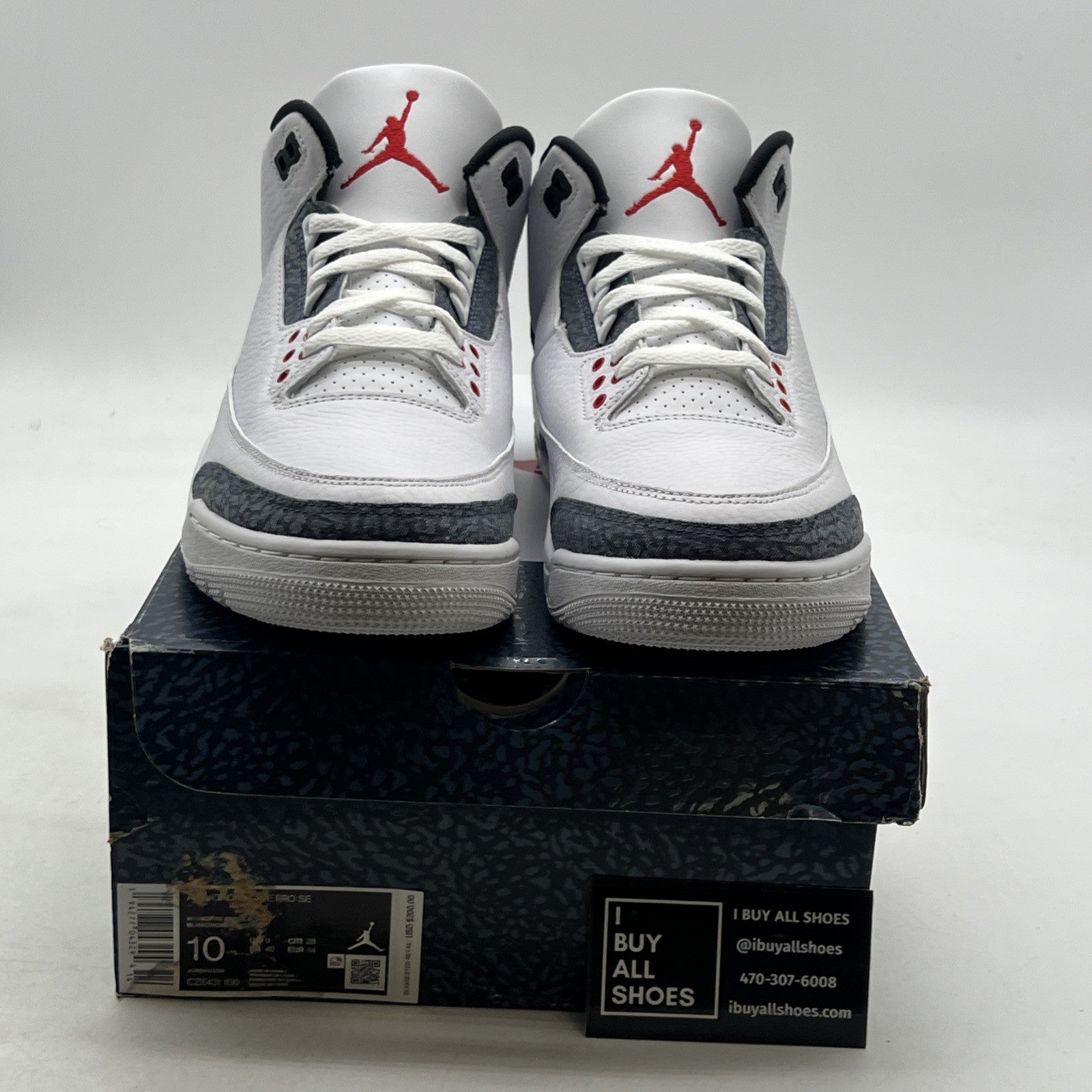 Size 10 - Air Jordan 3 Retro Denim SE Fire Red 2020 (CZ6431-100)