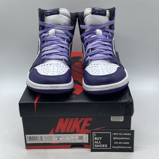 Size 8 - Air Jordan 1 Retro OG High Court Purple 2.0 (555088-500)