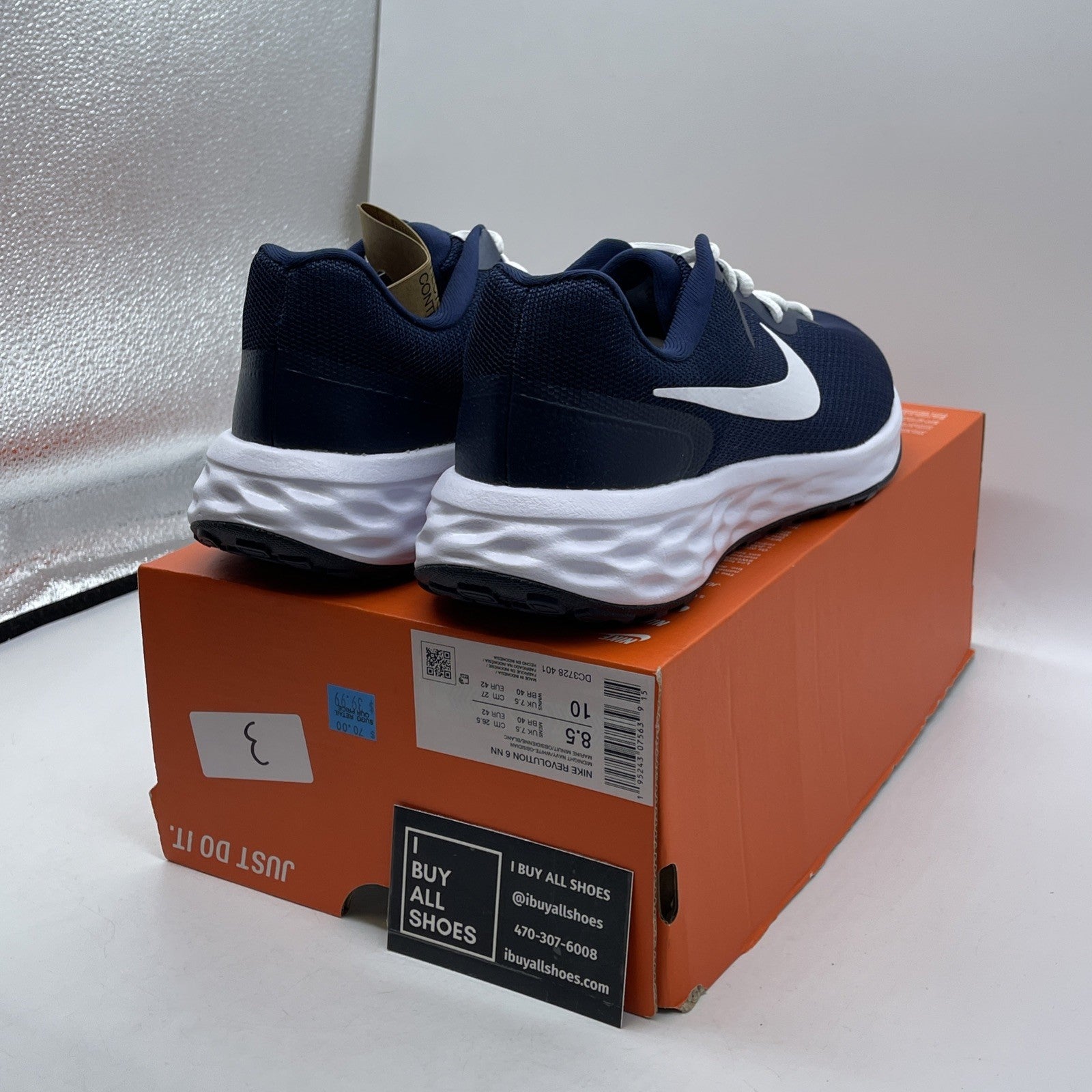 Size 8.5 - Nike Revolution 6 Next Nature Dark Obsidian Hyper Royal (Dc3728-401)