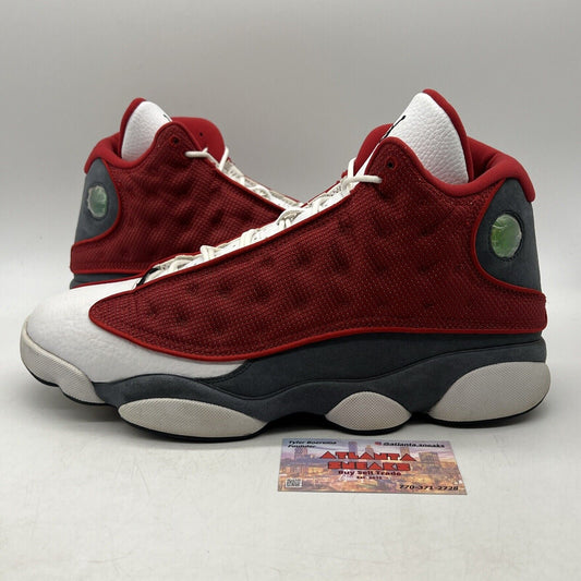 Size 12 - Jordan 13 Retro Red Flint - Grey Suede Leather White (DJ5982-600)