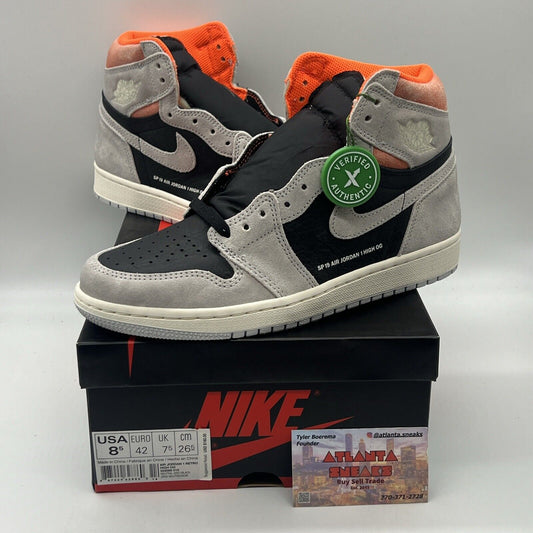 Size 8.5 - Air Jordan 1 Retro OG Neutral Grey Brand New Black Orange DS Sneakers