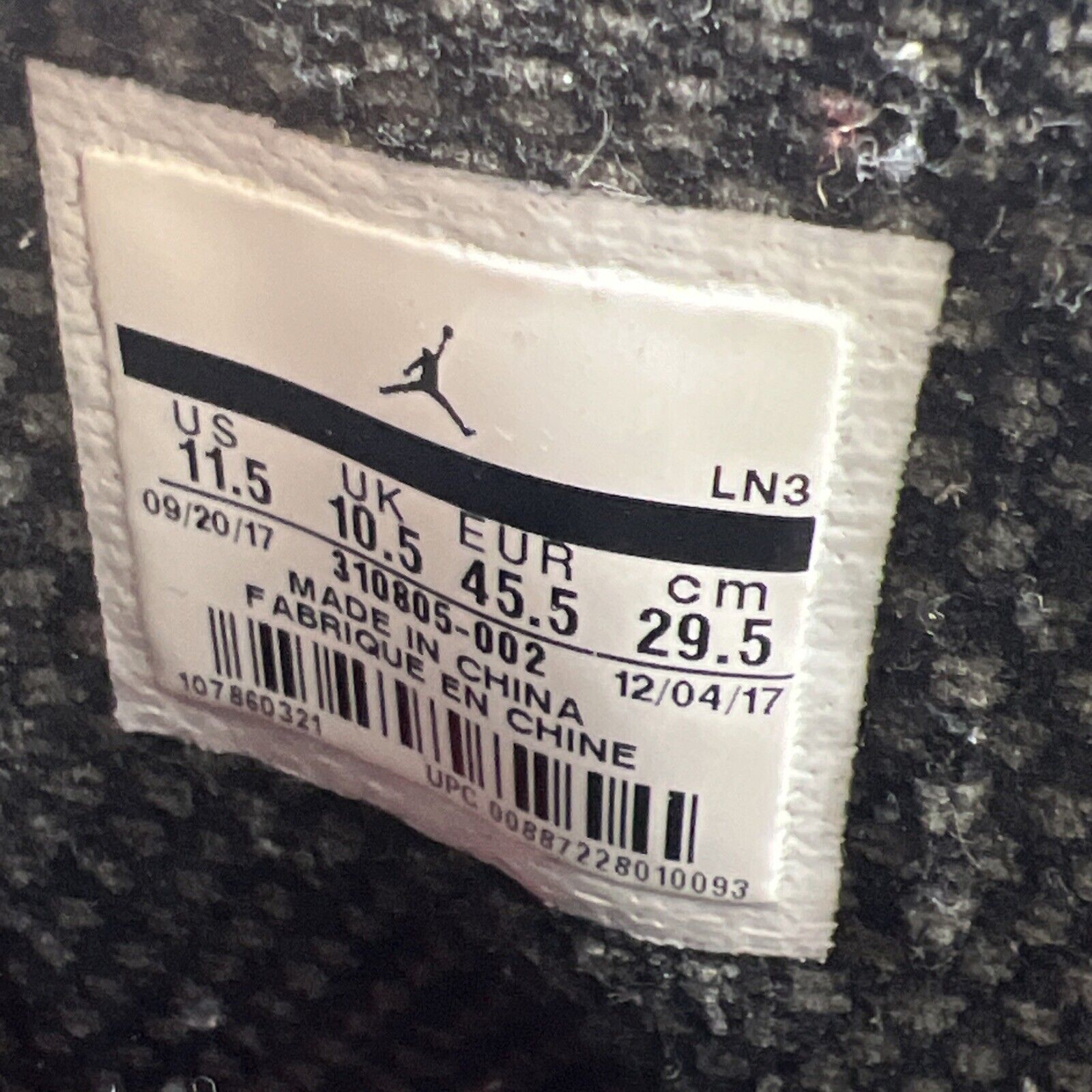 Size 11.5 - Air Jordan 10 Retro 2018 Shadow (310805-002)