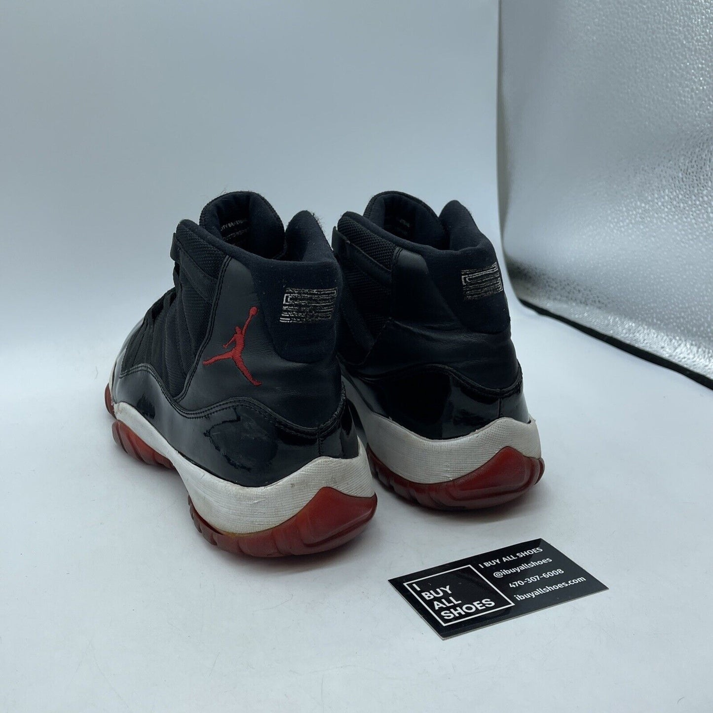 Size 11 - Jordan 11 Retro Bred 2012 Black White Red Leather Suede (378037-010)