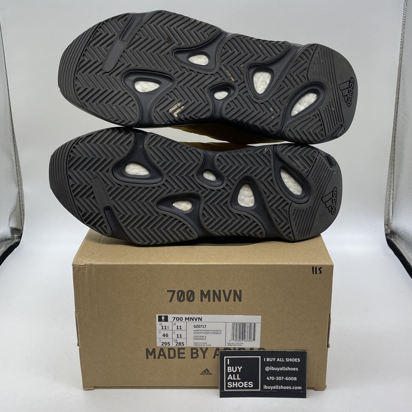 Size 11.5 - adidas Yeezy Boost 700 MNVN Honey Flux Yellow Leather (GZ0717)