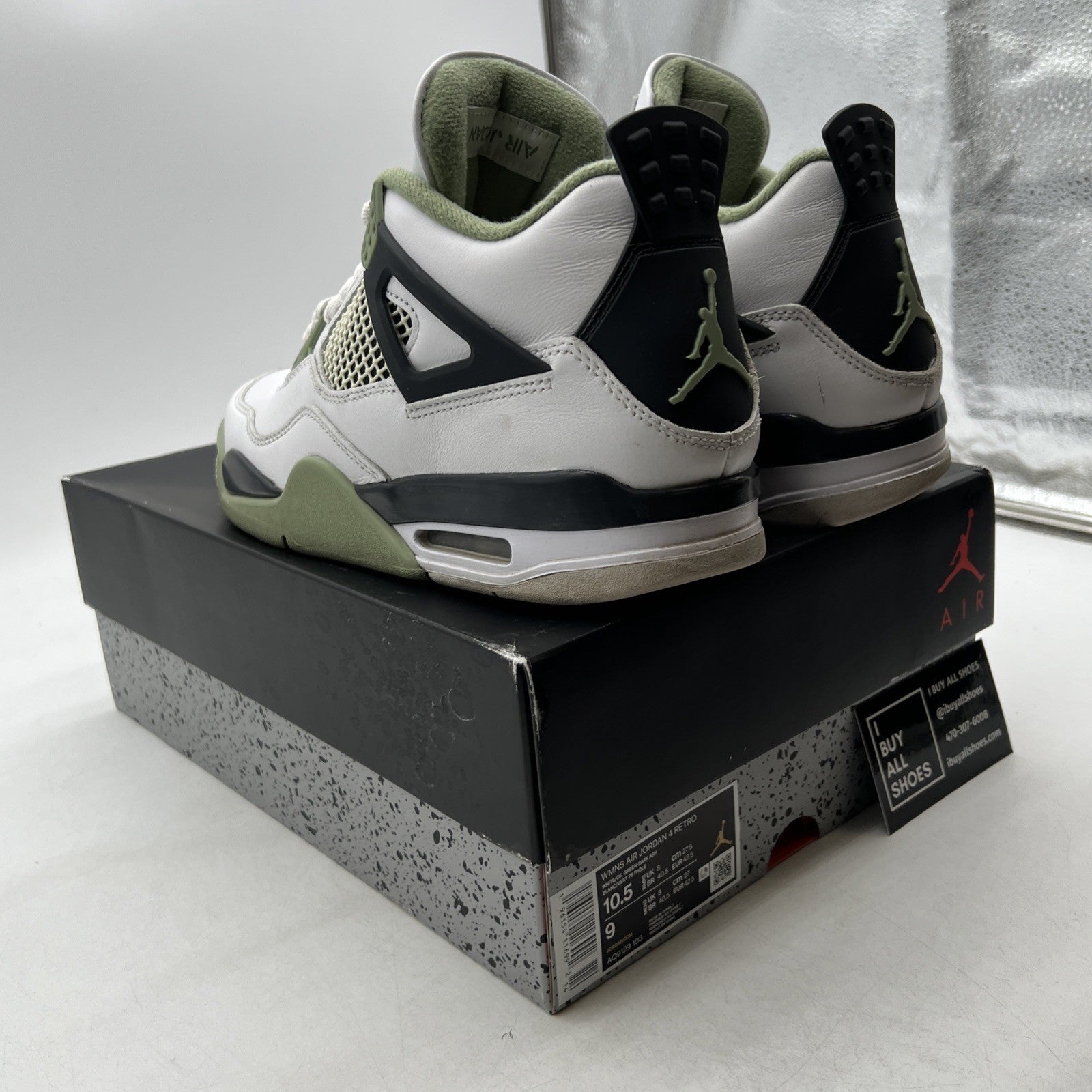 Size 10.5 - Air Jordan 4 Retro Mid Seafoam W (AQ9129-103)