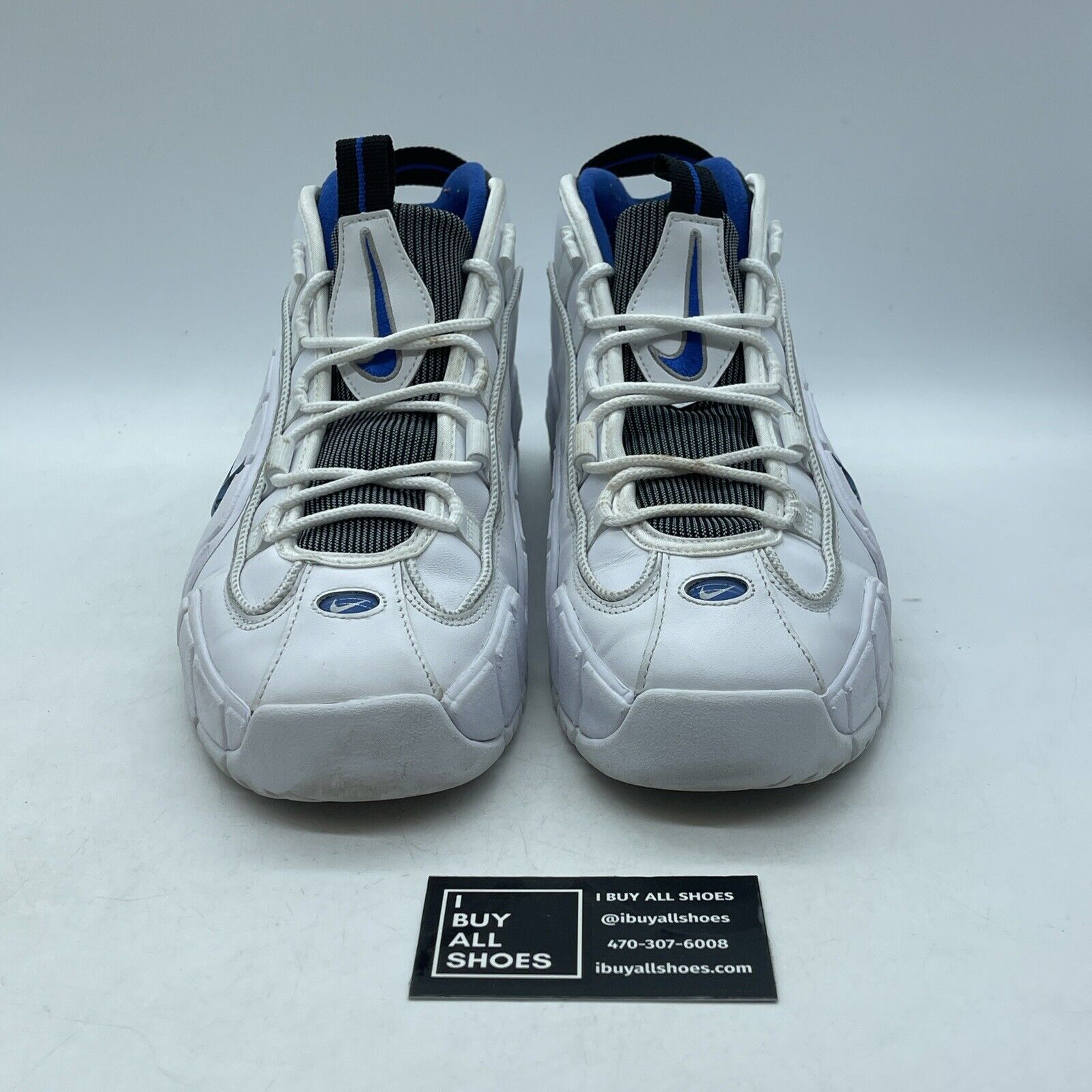 Size 10 - Nike Air Max Penny 1 2022 Home White Blue Suede Leather (DV0684-100)