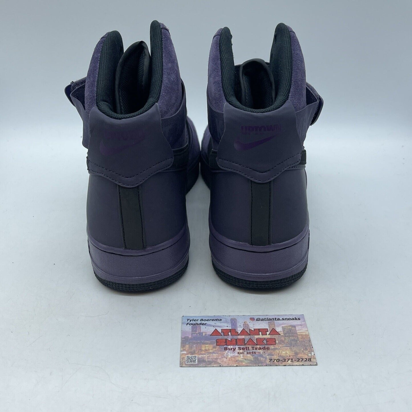 Size 12 - Nike Air Force 1 '07 QS High Harlem Purple Black Suede (573967-500)