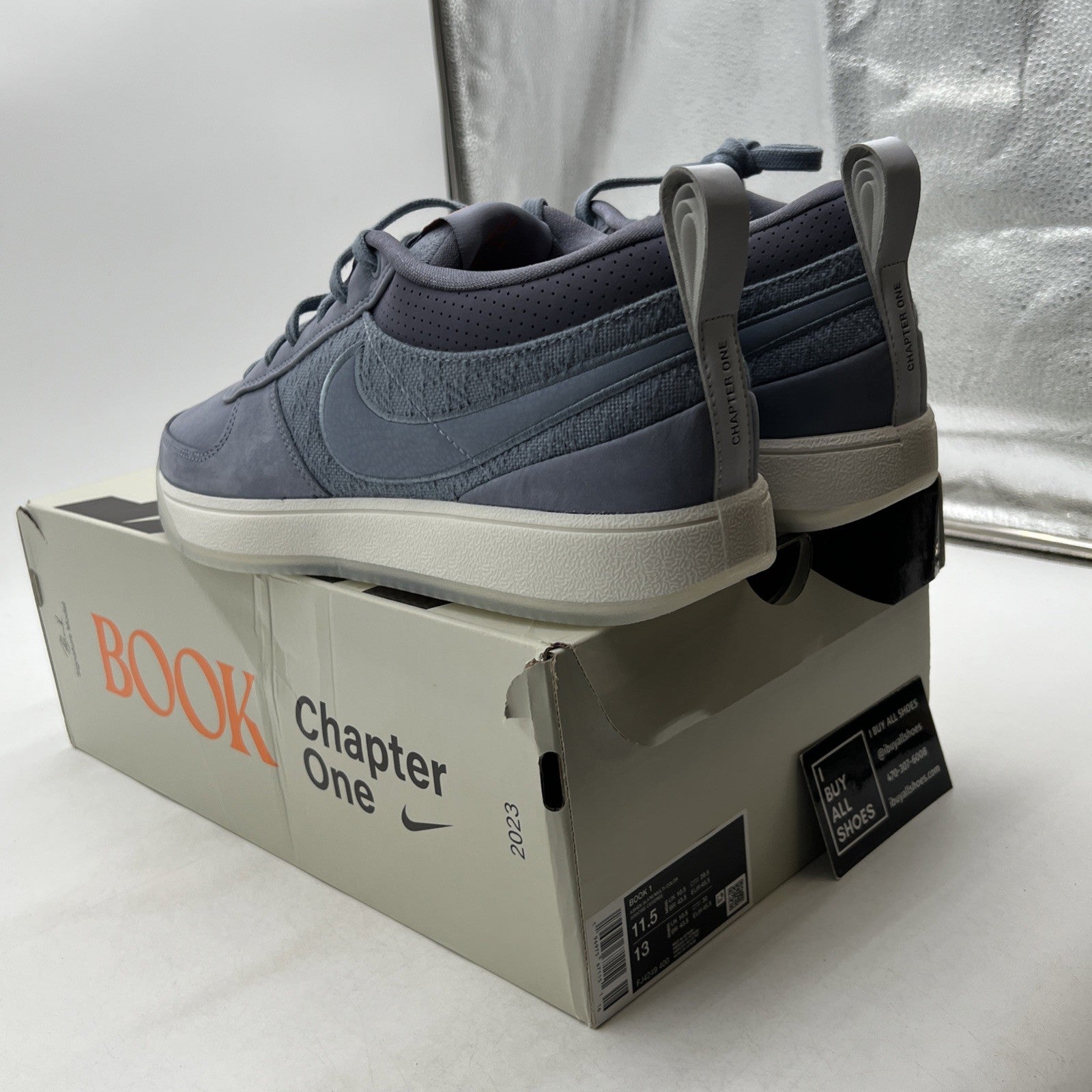 Size 11.5 - Nike Book 1 Mirage V2 Ashen Slate Basketball (FJ4249-400)