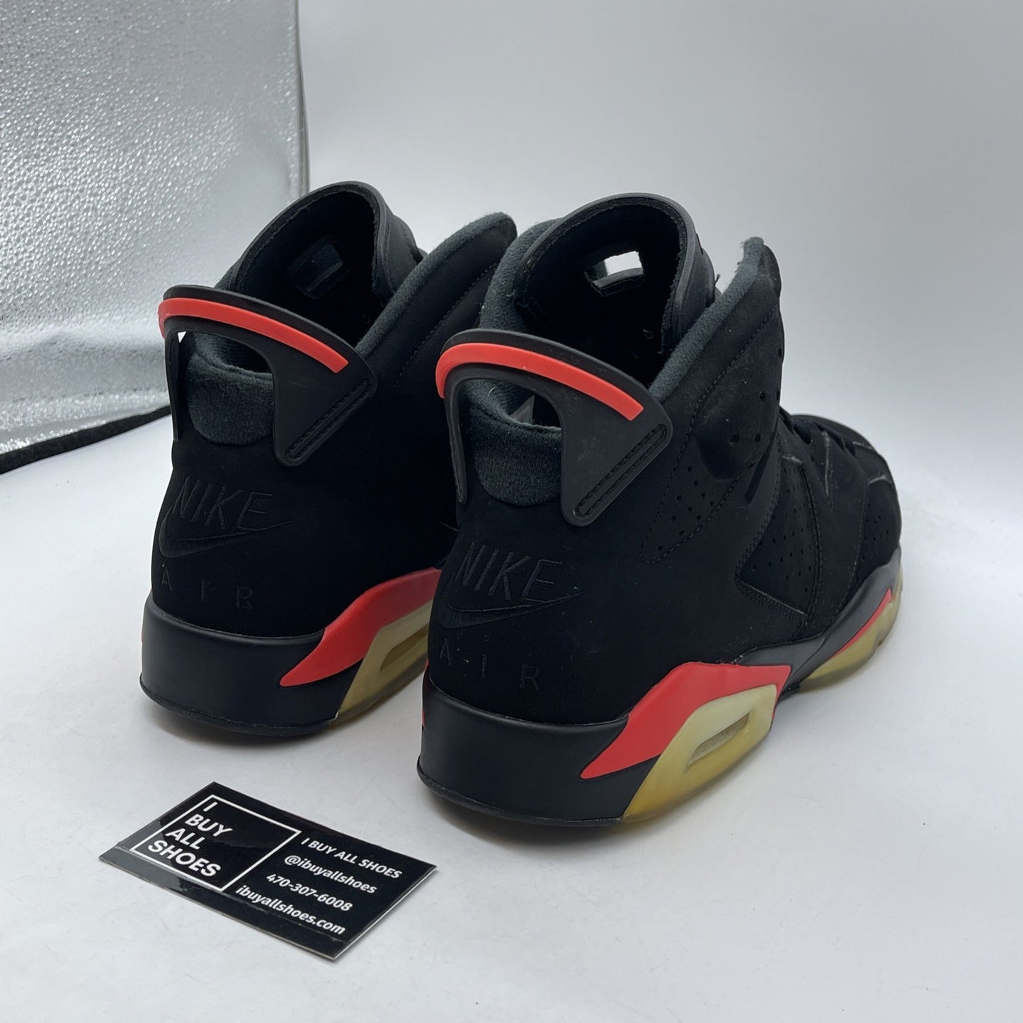Size 13 - Jordan 6 Retro Mid Infrared Black Suede (384664-060)