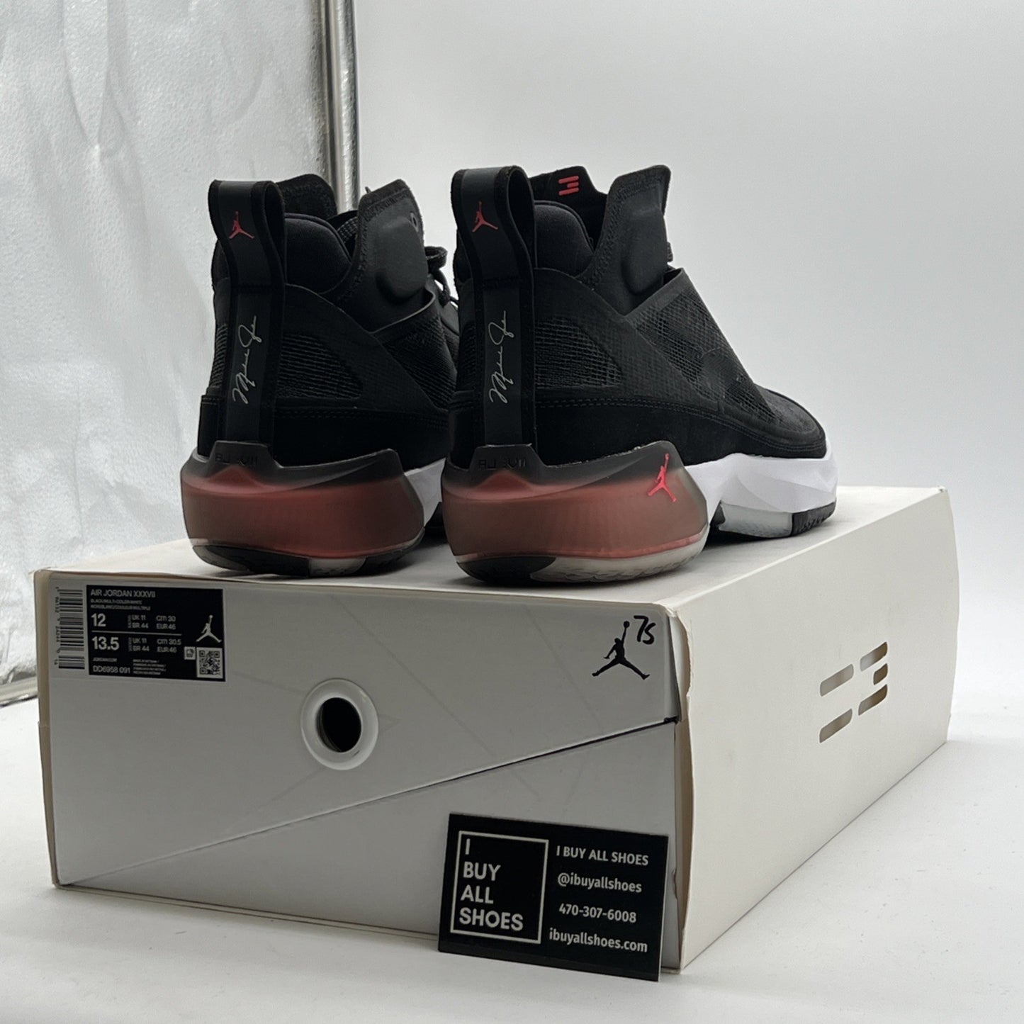 Size 12 - Air Jordan 37 Black Hot Punch (DD6958-091)