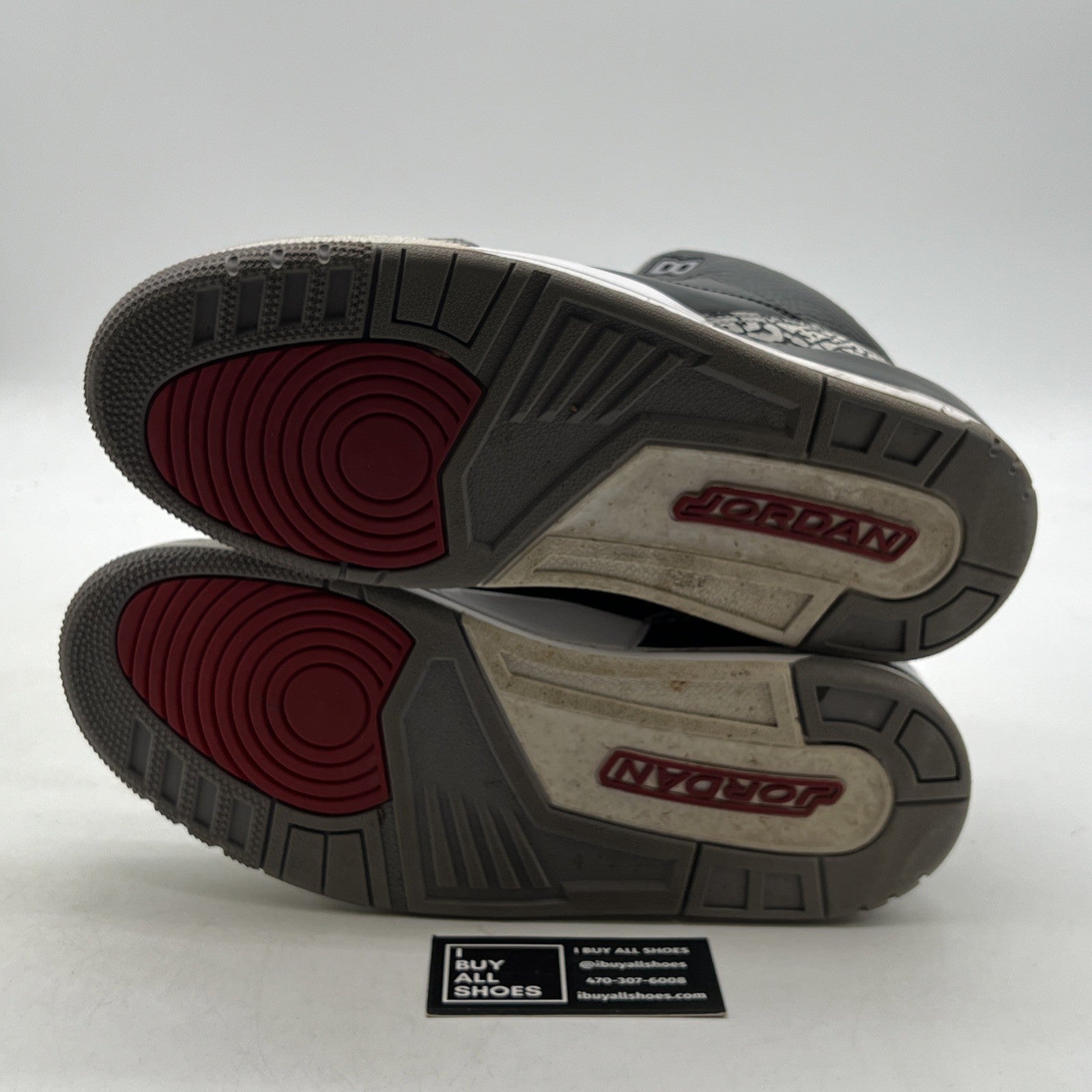Size 10 - Air Jordan 3 Retro Black Cement release 2011 (136064-010)