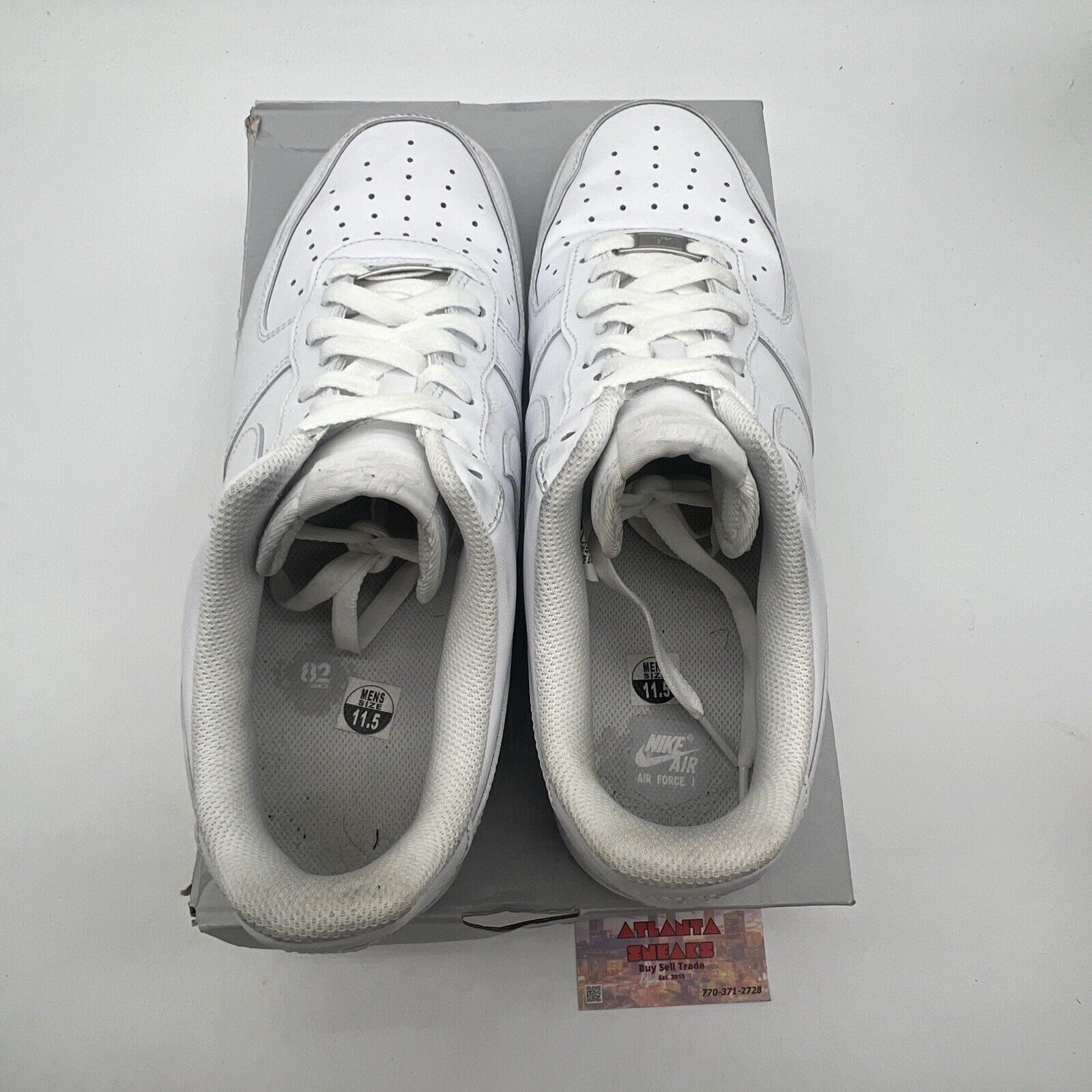 Size 11.5 - Nike Air Force 1 Low '07 White Leather (315122-111)