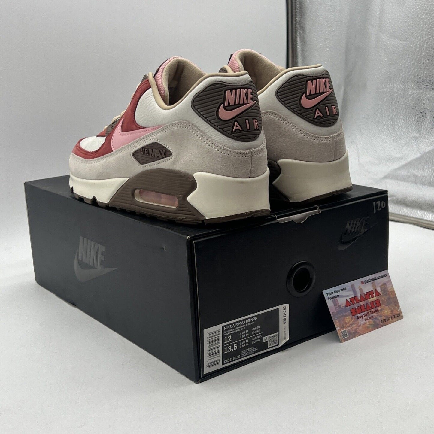 Size 12 - Nike DQM x Air Max 90 2021 Bacon Brown Pink Suede (CU1816-100)