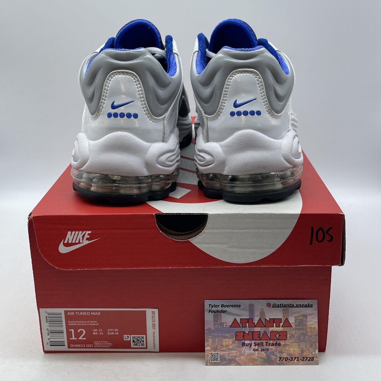 Size 12 - Nike Air Tuned Max White Racer Blue White Gray (DH8623-001)