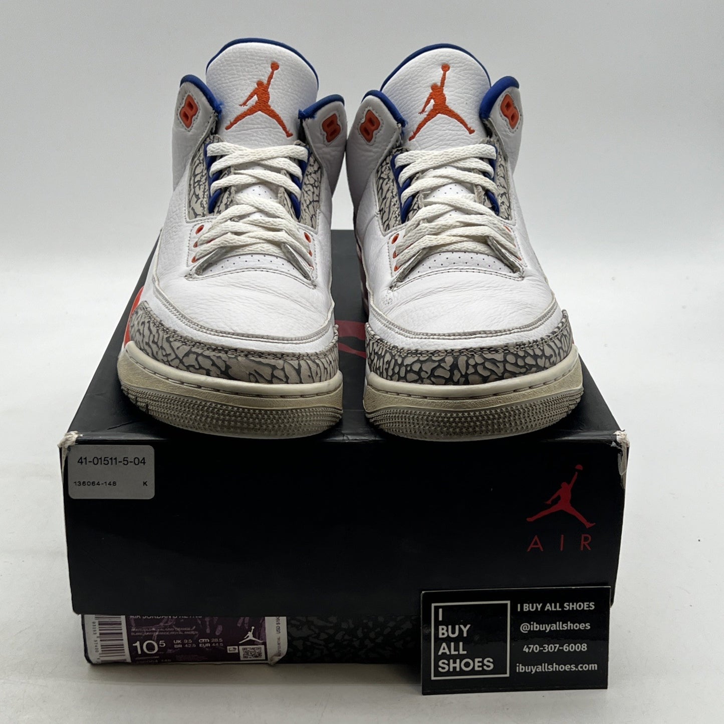 Size 10.5 - Air Jordan 3 Retro Knicks (136064-148)