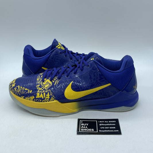 Size 12 - Nike Zoom Kobe 5 Protro 2020 5 Rings Blue Yellow Suede (CD4991-400)