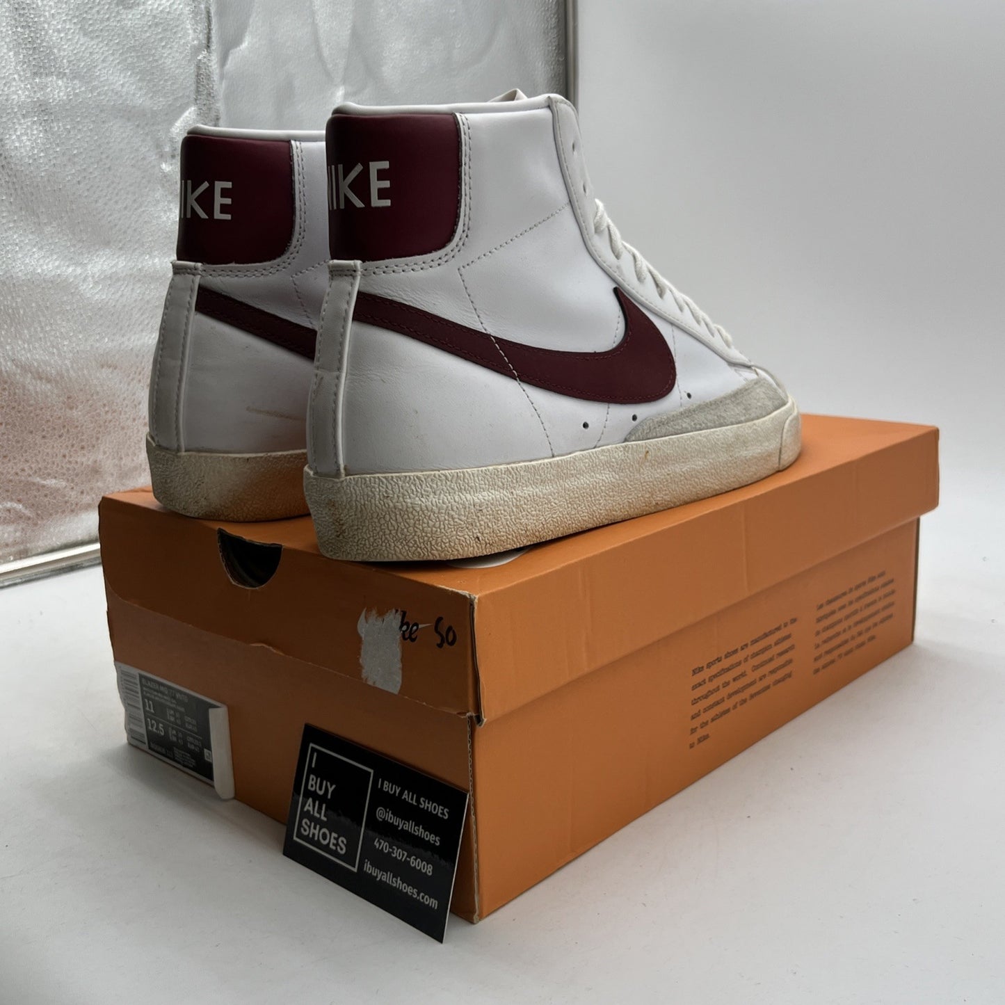 Size 11 - Nike Blazer '77 Vintage Mid White Team Red (BQ6806-111)