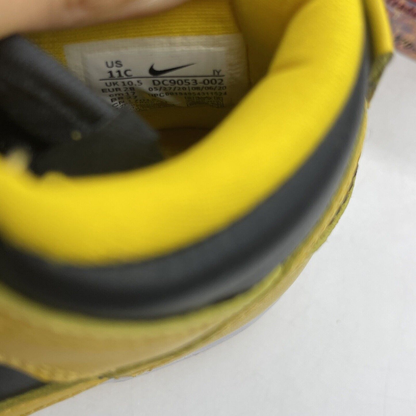 Size 11C - Nike Dunk Lowa Yellow White Black Leather (DC9053-002)