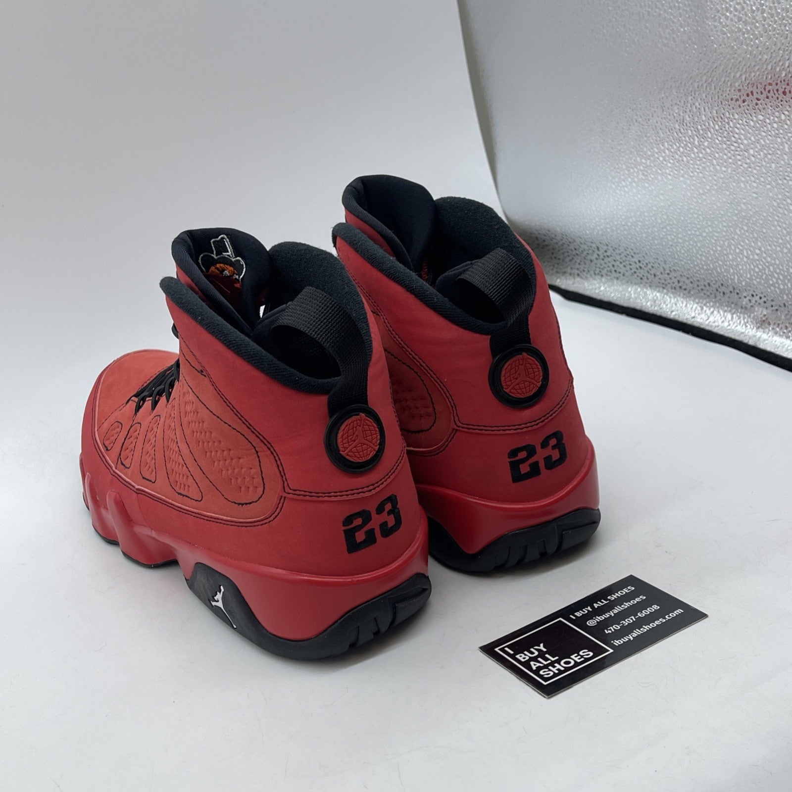 Size 13 - Air Jordan 9 Retro Motorboat Jones Black Red Suede (302370-645)