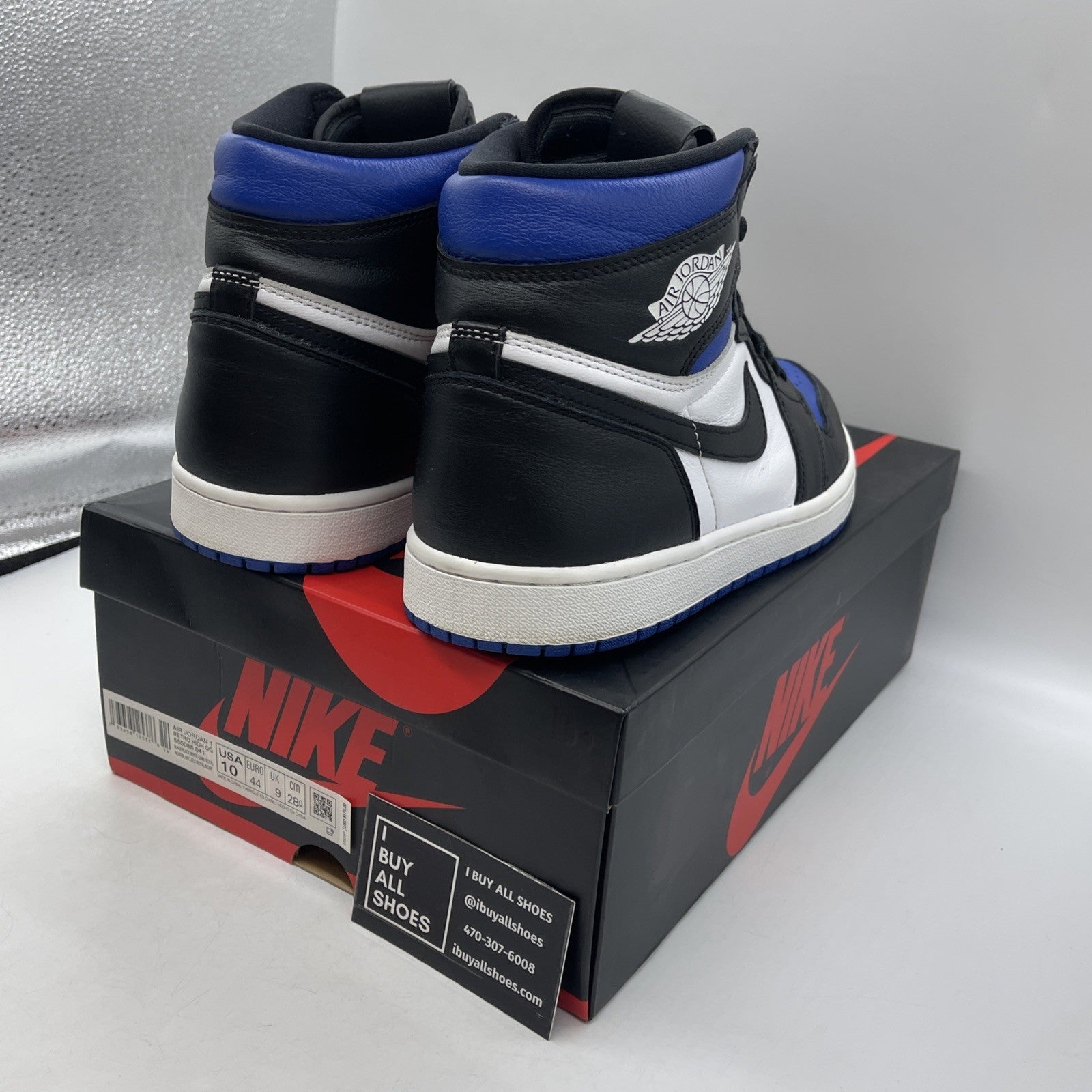 Size 10 - Air Jordan 1 Retro OG High Royal Toe (555088-041)