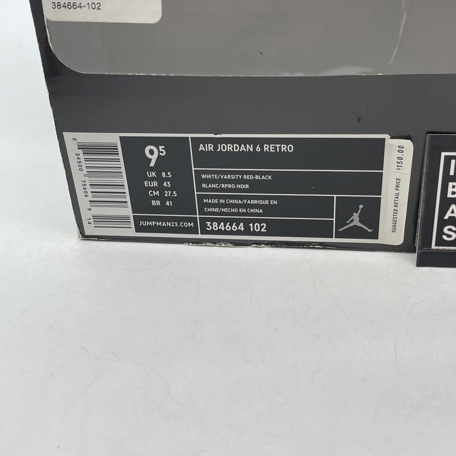 Size 9.5 - Air Jordan 6 Retro Bulls (384664-102)