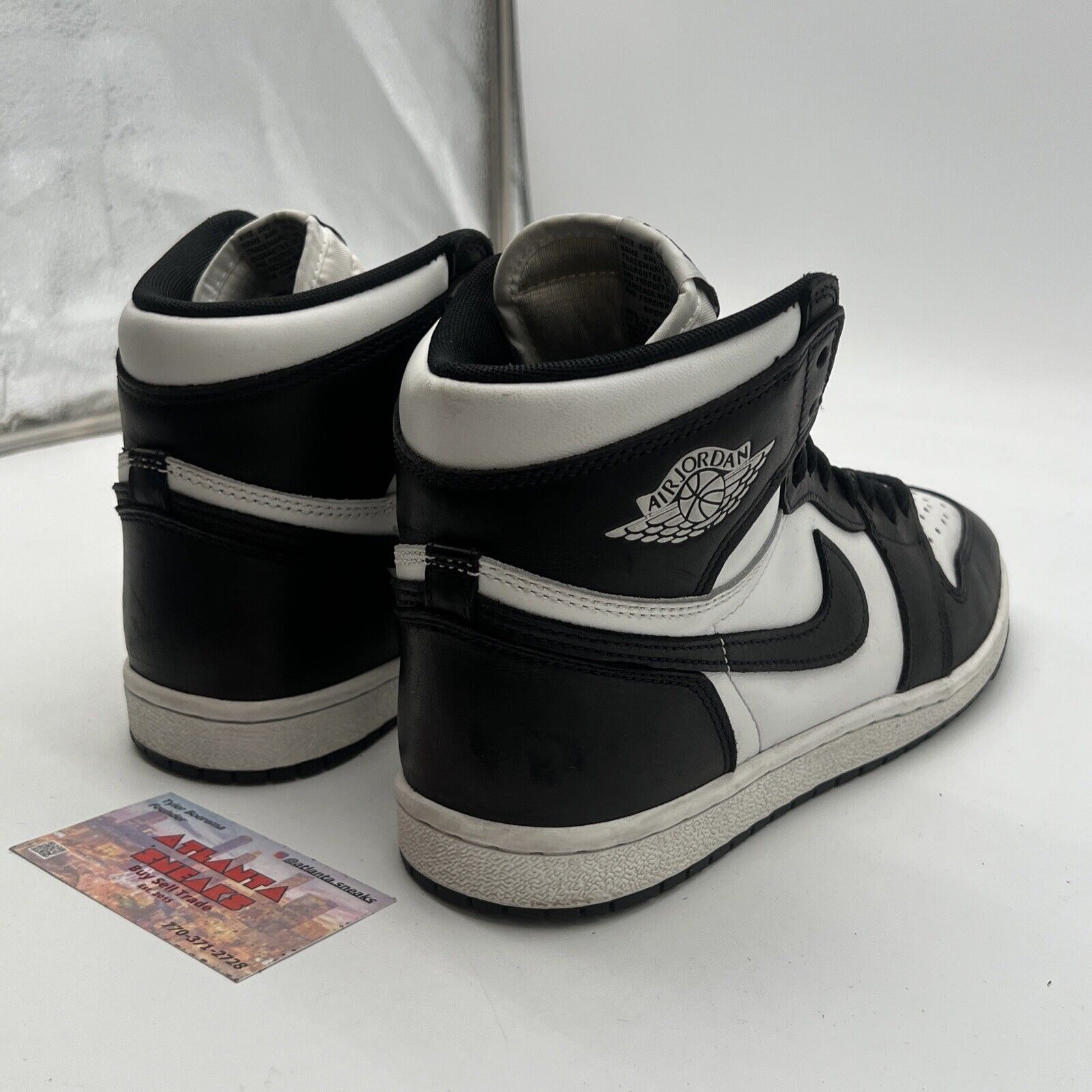 Size 8 - Air Jordan 1 Retro '85 OG High Black White (BQ4422-001)