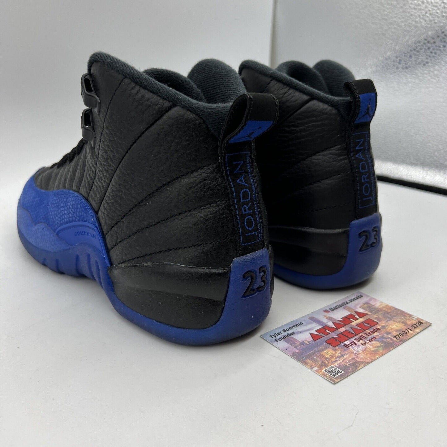 Size 6.5 - Air Jordan 12 Retro Game Royal Black Blue Leather (153265-014)