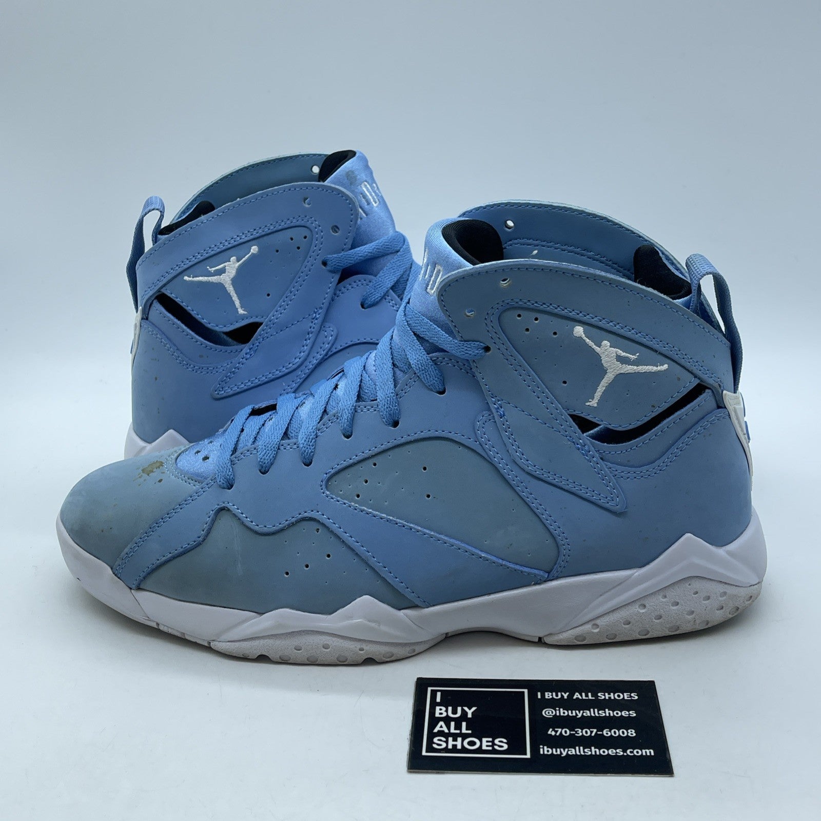 Size 9 - Air Jordan 7 Retro Pantone Blue White Suede (304775-400)