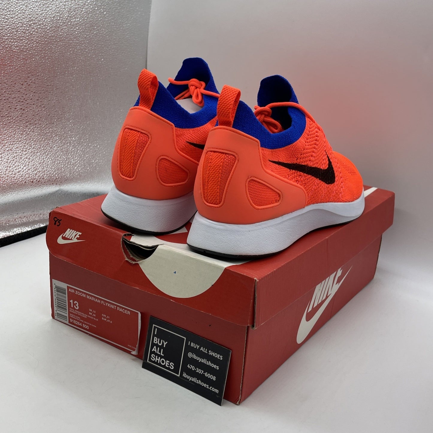 Size 13 - Nike Air Zoom Mariah Flyknit Racer Total Crimson Suede (918264-800)