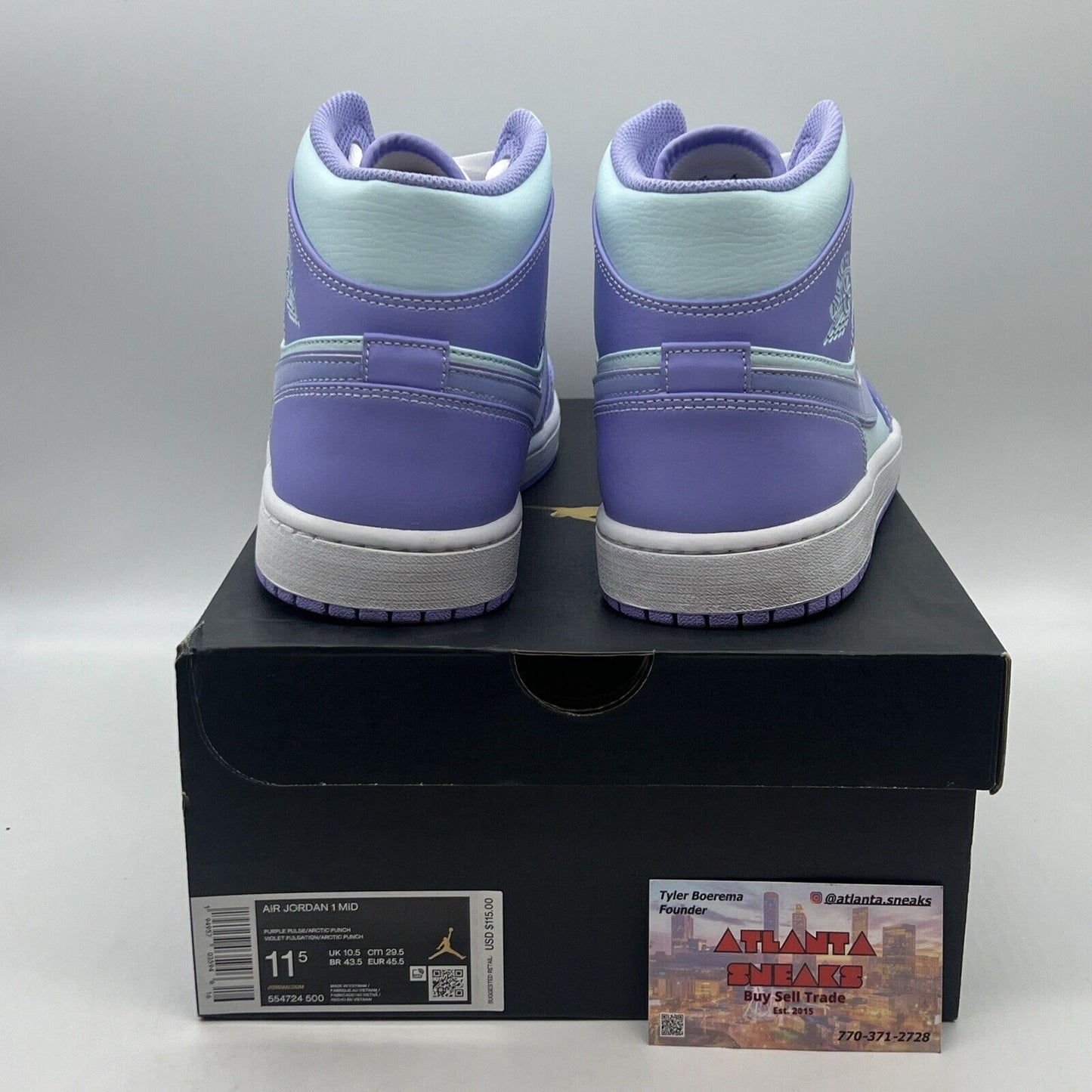 Size 11.5 - Jordan 1 Mid Purple Brand New Og All