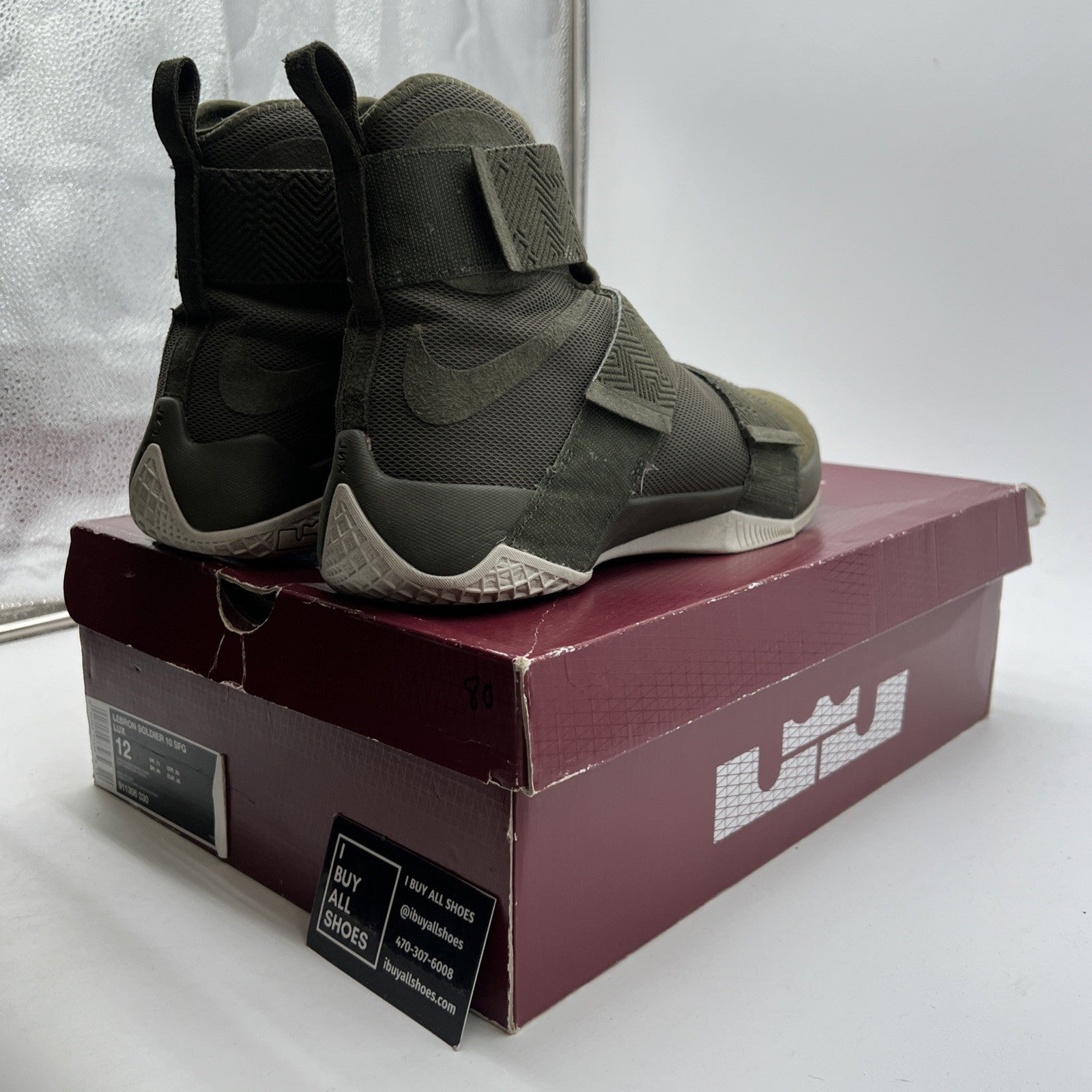 Size 12 - Nike LeBron Soldier 10 SFG LUX Cargo Khaki (911306-330)