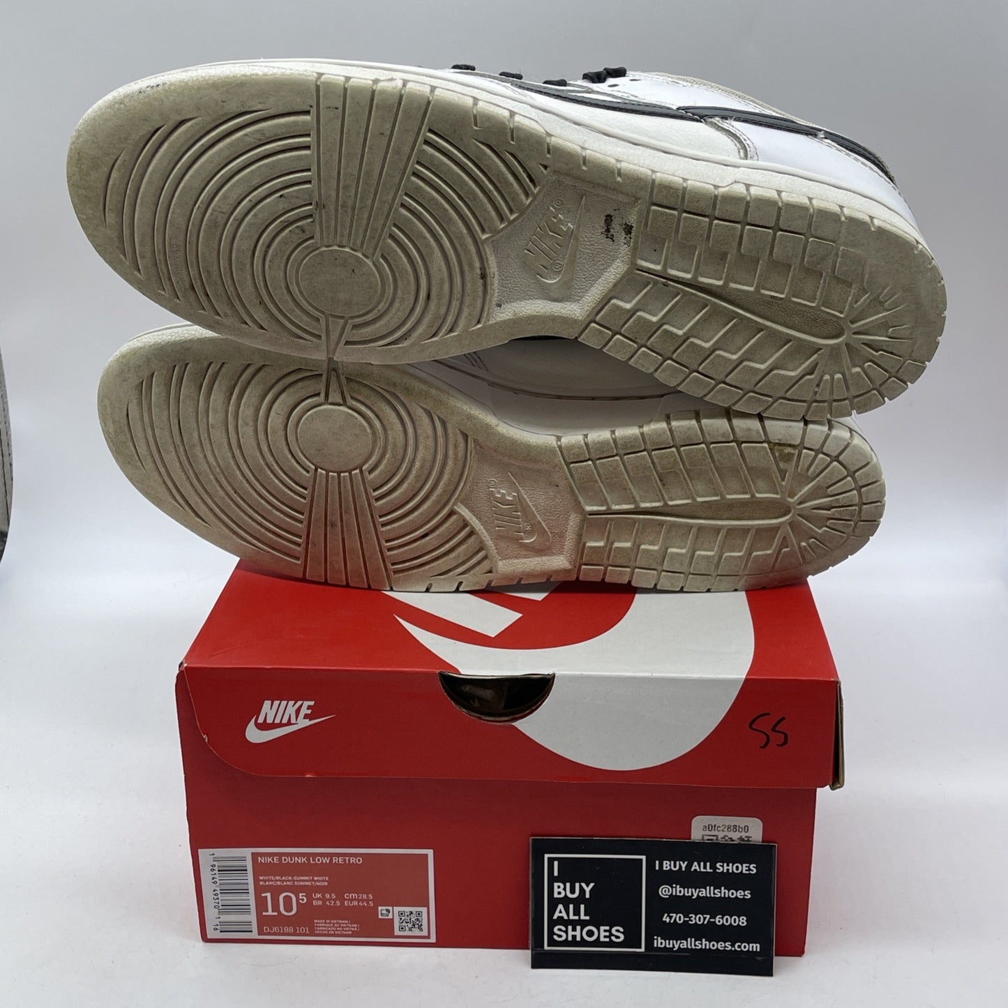 Size 10.5 - Nike Dunk Low Reverse Panda Black White Leather (DJ6188-101)