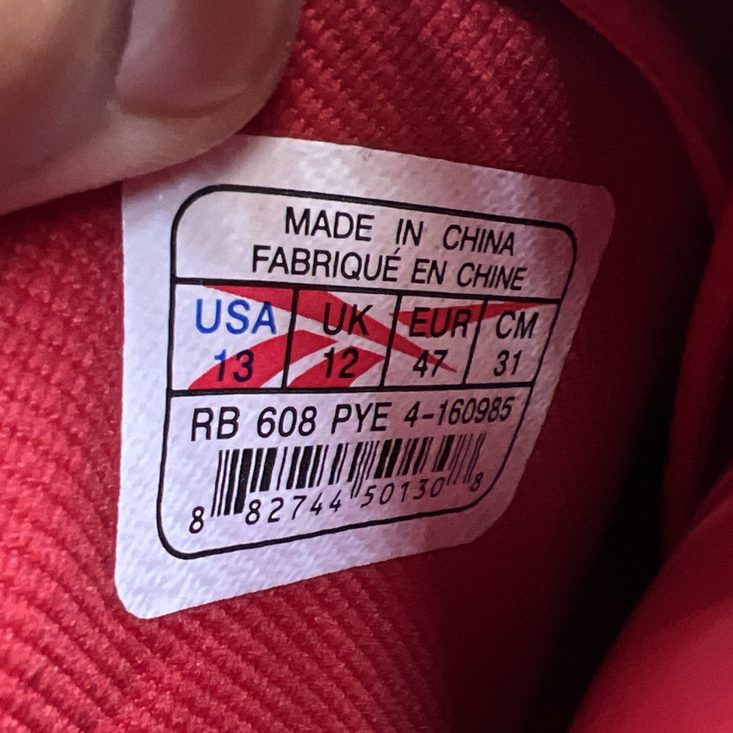 Size 13 - Reebok Answer X Pump Black Red (4-160985)