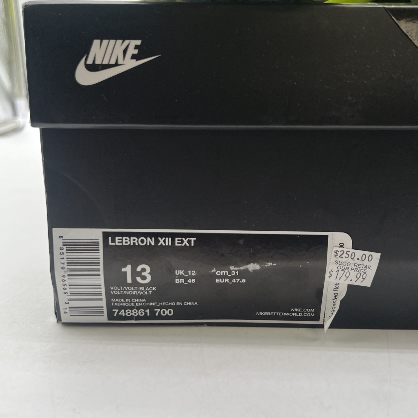 Size 13 - Nike LeBron 12 EXT Tennis Ball (748861-700)