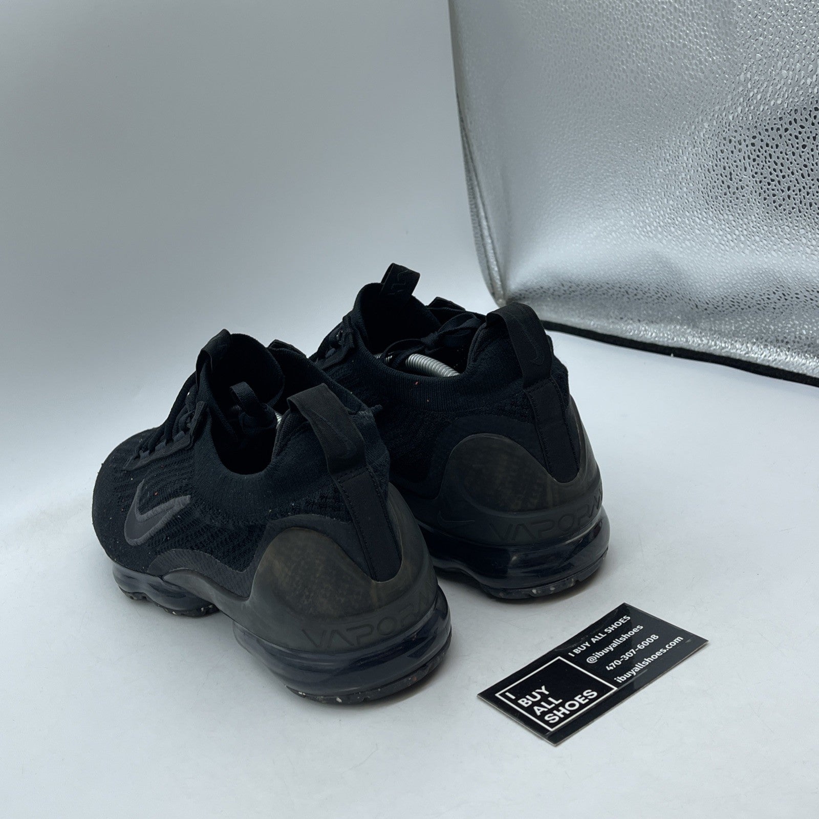 Size 12 - Nike Air VaporMax Flyknit 2021 Black Anthracite Suede (DH4084-001)
