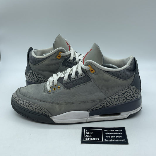 Size 11 - Jordan 3 Retro Mid Cool Grey Red Suede (CT8532-012)