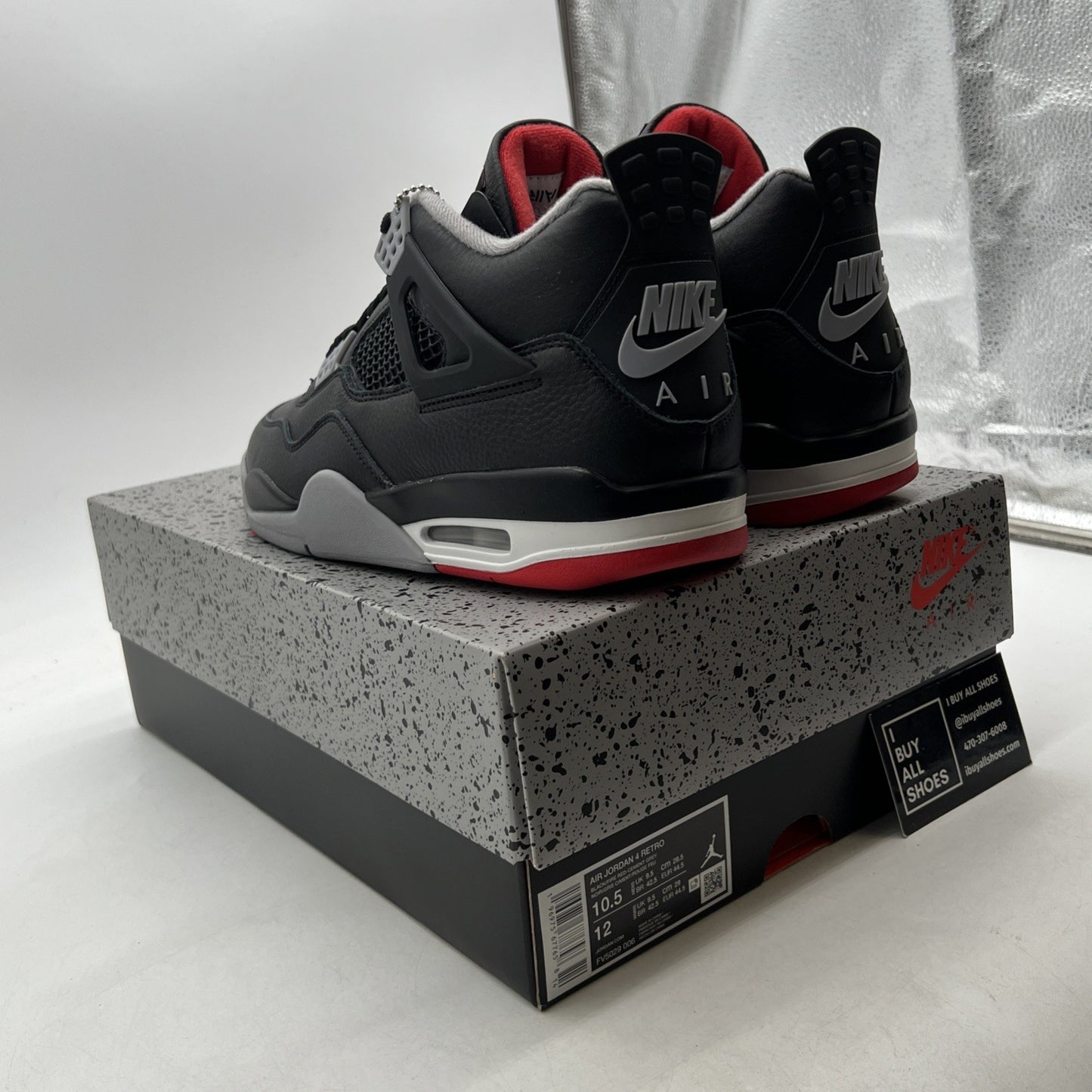 Size 10.5 - Air Jordan 4 Retro Bred Reimagined (FV5029-006)
