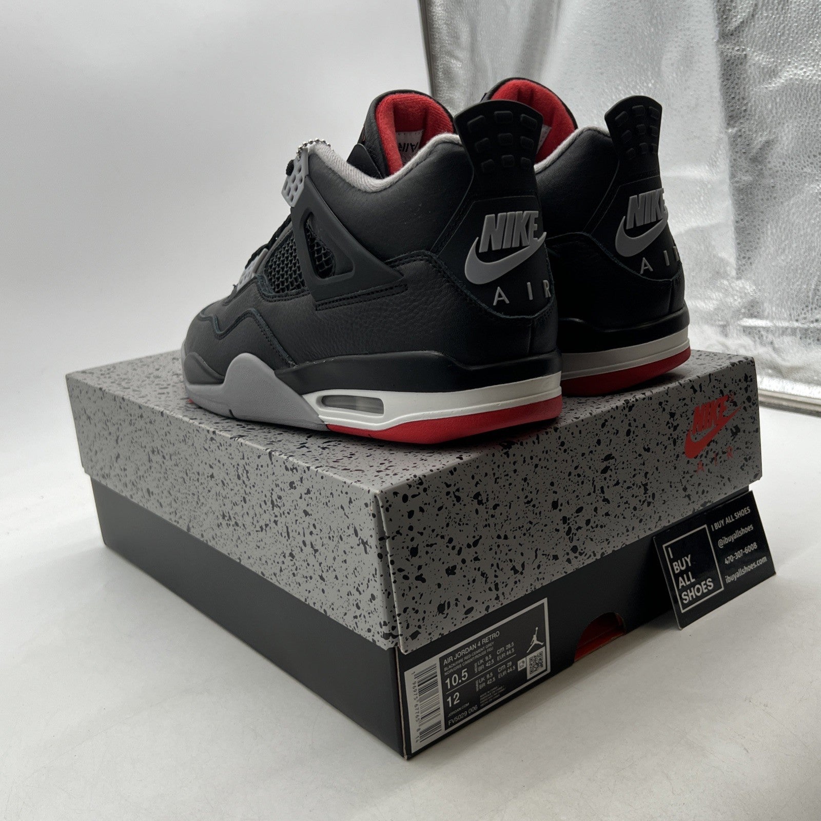 Size 10.5 - Air Jordan 4 Retro Bred Reimagined (FV5029-006)