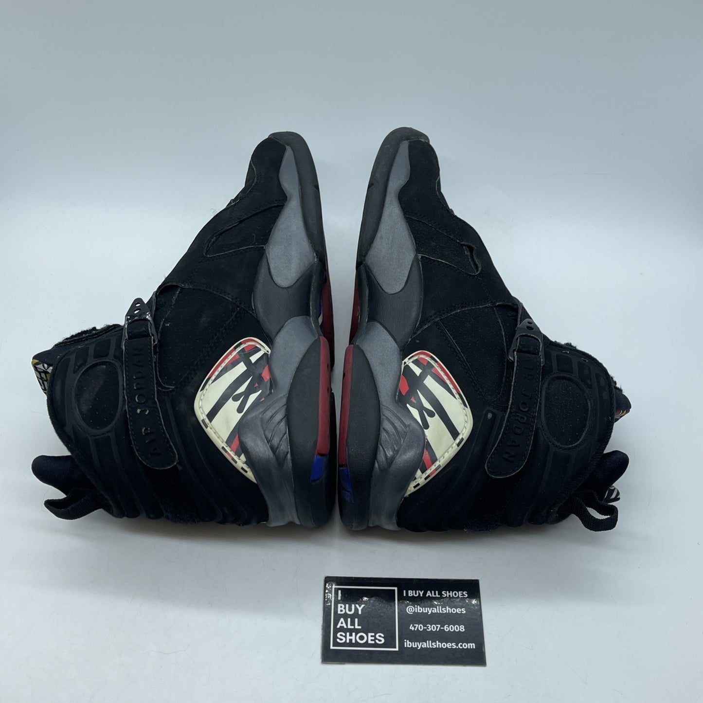 Size 9 - Air Jordan 8 Retro 2013 Playoff Black White Red Suede (305381-061)