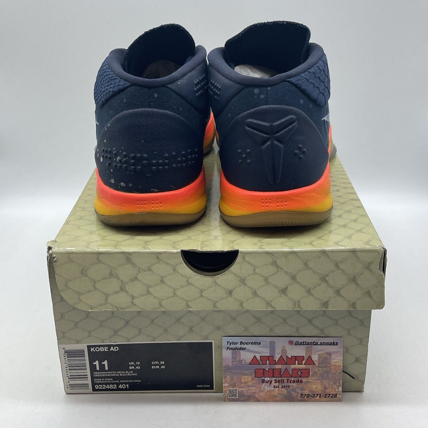 Size 11 - Nike Kobe A.D. Mid Rise Blue Orange Yellow (922482-401)