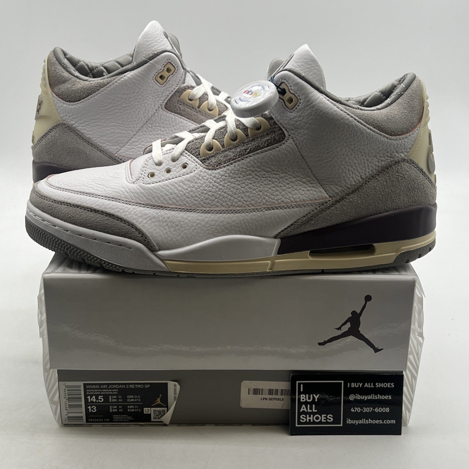 Size 14.5 - Jordan 3 Retro SP x A Ma Maniere Low Raised By Women W (DH3434-110)