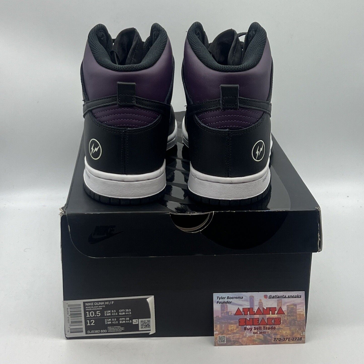 Size 10.5 - Nike Fragment Design x Dunk High Beijing Brand New Og All Black DS