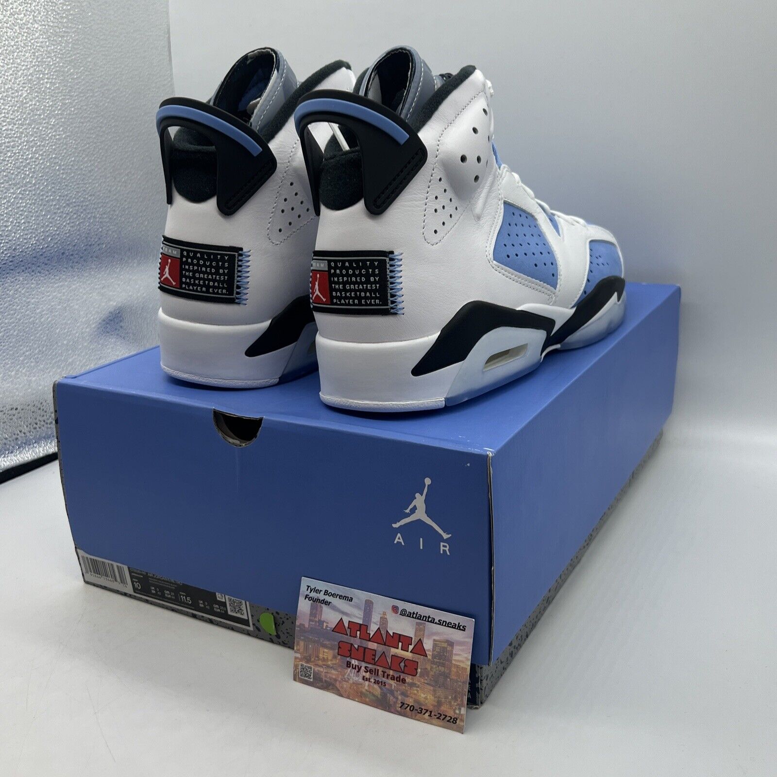 Size 10 - Jordan 6 Retro Mid UNC Home Brand New Og All