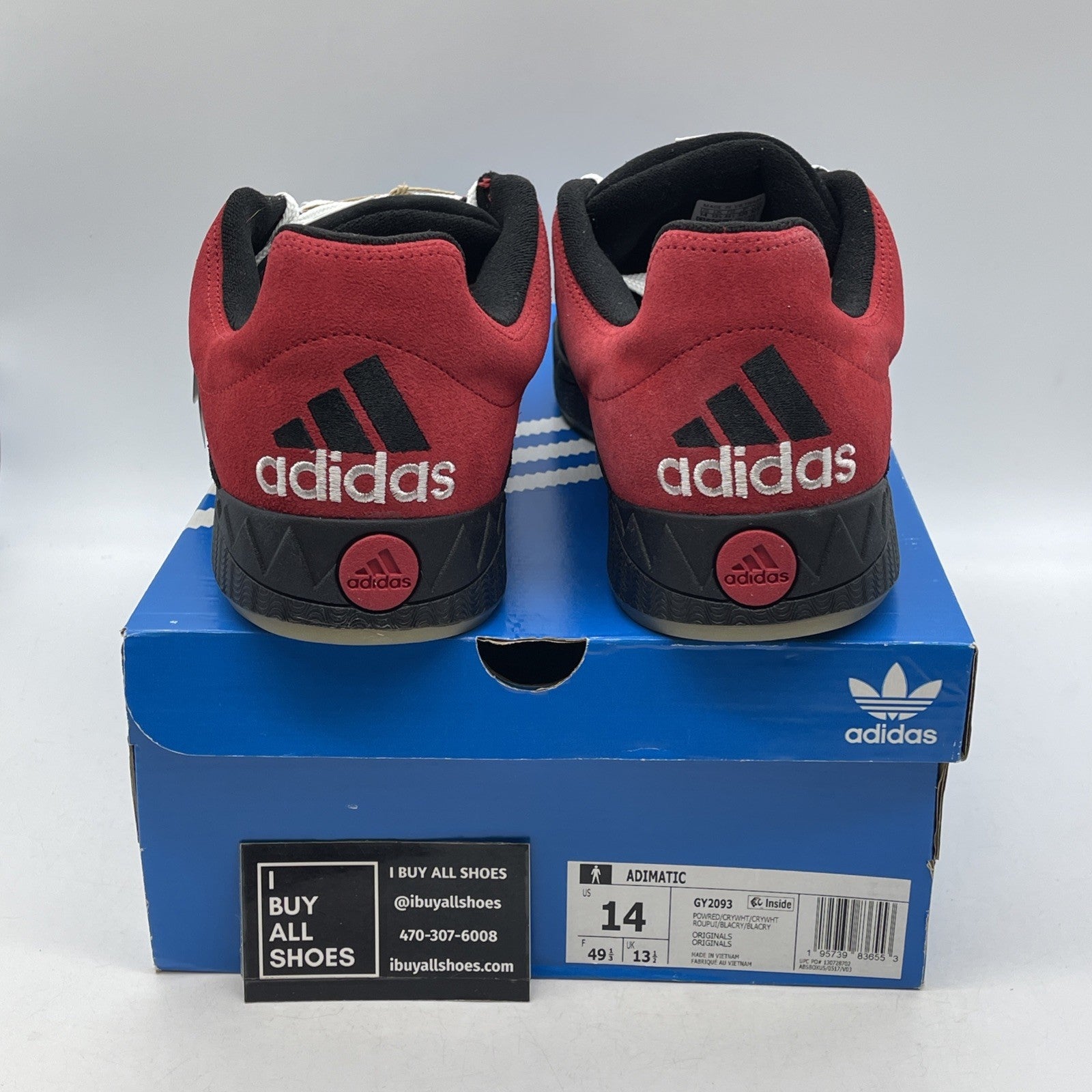 Size 14 - Adidas Adimatic Power Red Black (GY2093)
