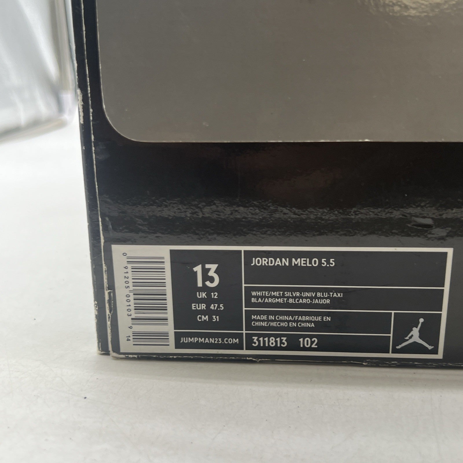 Size 13 - Air Jordan Melo 5.5 White (311813-102)