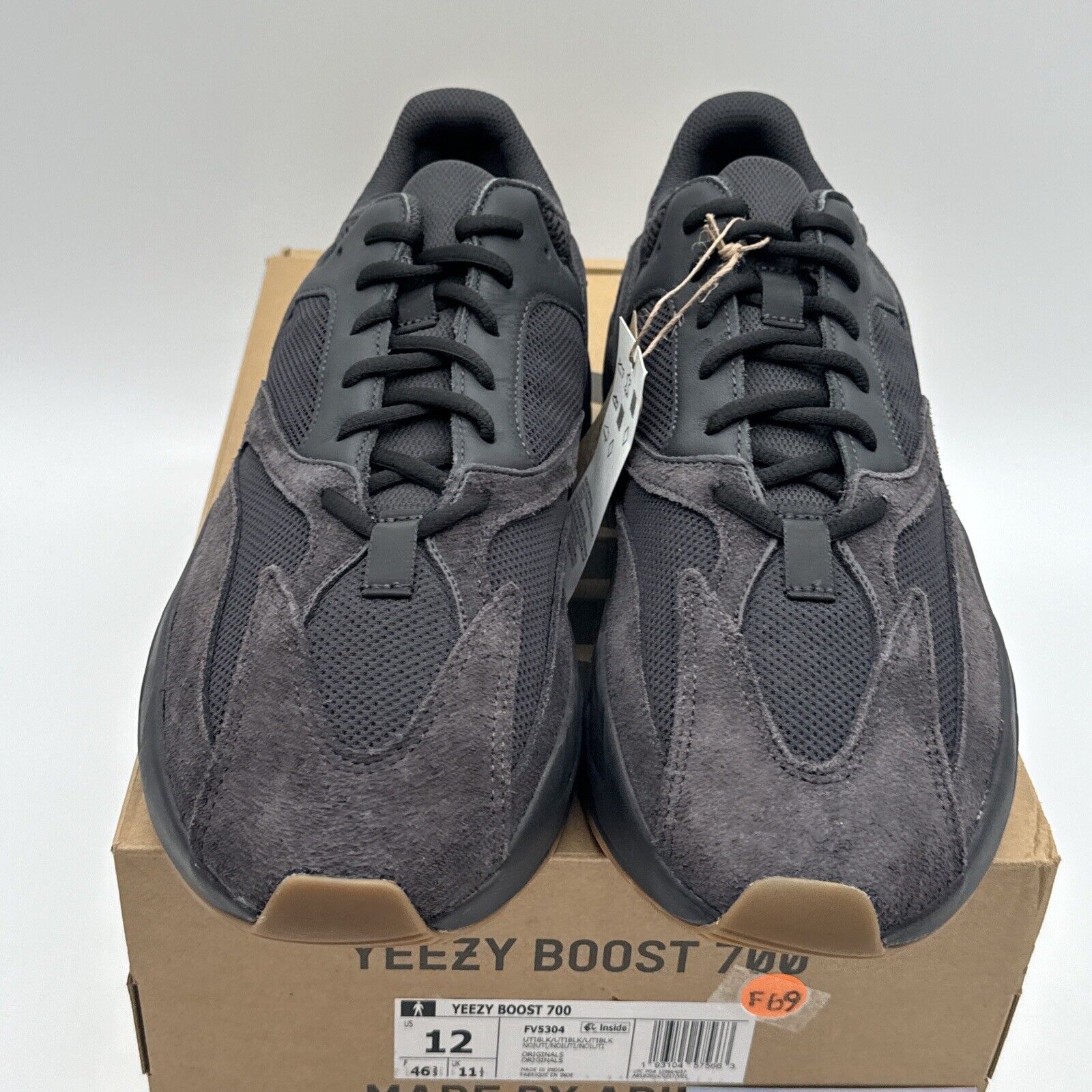 Size 12 - adidas Yeezy Boost 700 V1 Utility Black Gum Sole Grey Comfy Boost ye